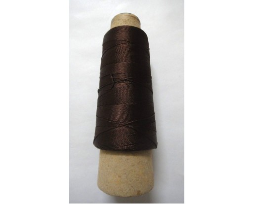 DARK BROWN - 275+ Yards Viscose Rayon Art Silk Thread Yarn - Embroidery Crochet Knitting Lace Trim Jewelry